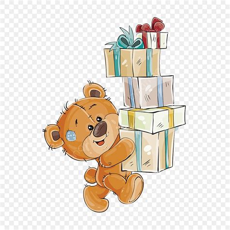 Подарок от медвежонка - специальный вариант рисунка